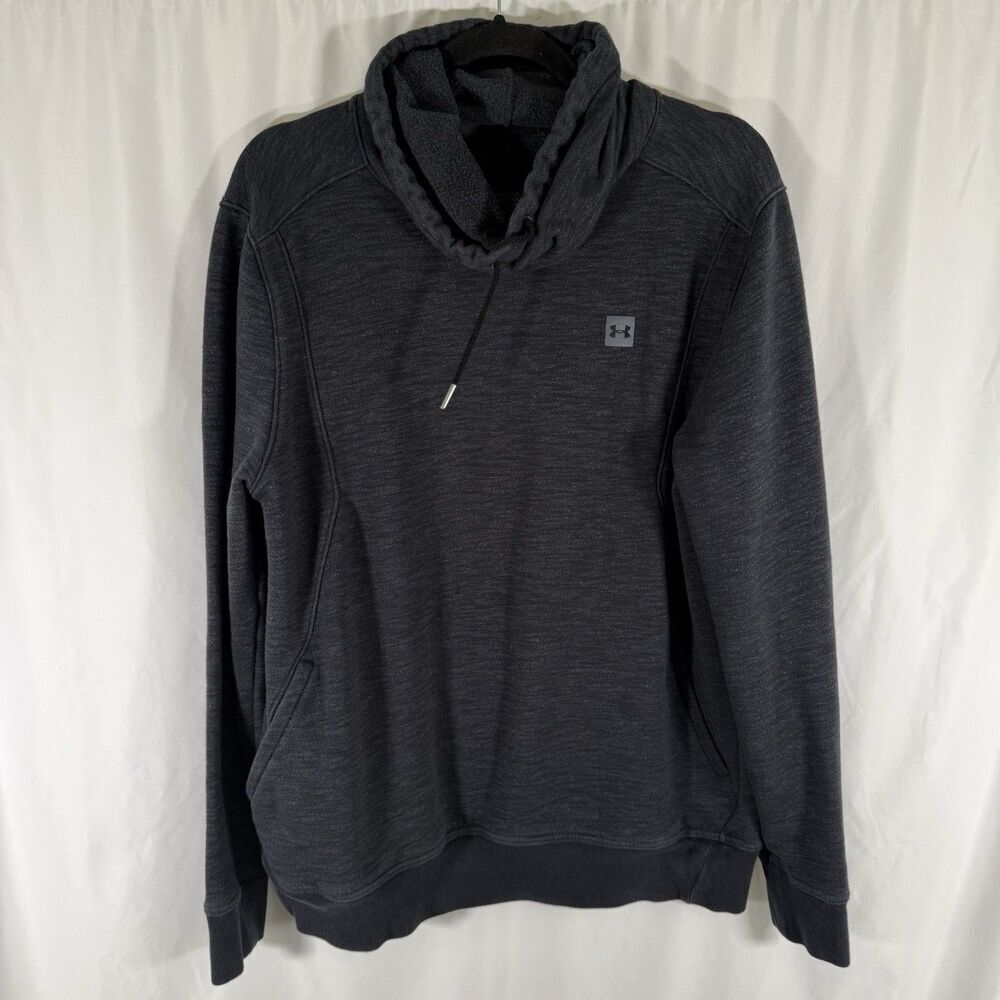 Under Armour Sweater Women's Large Grey Cowl Neck Fleece Lined Long Sleeve